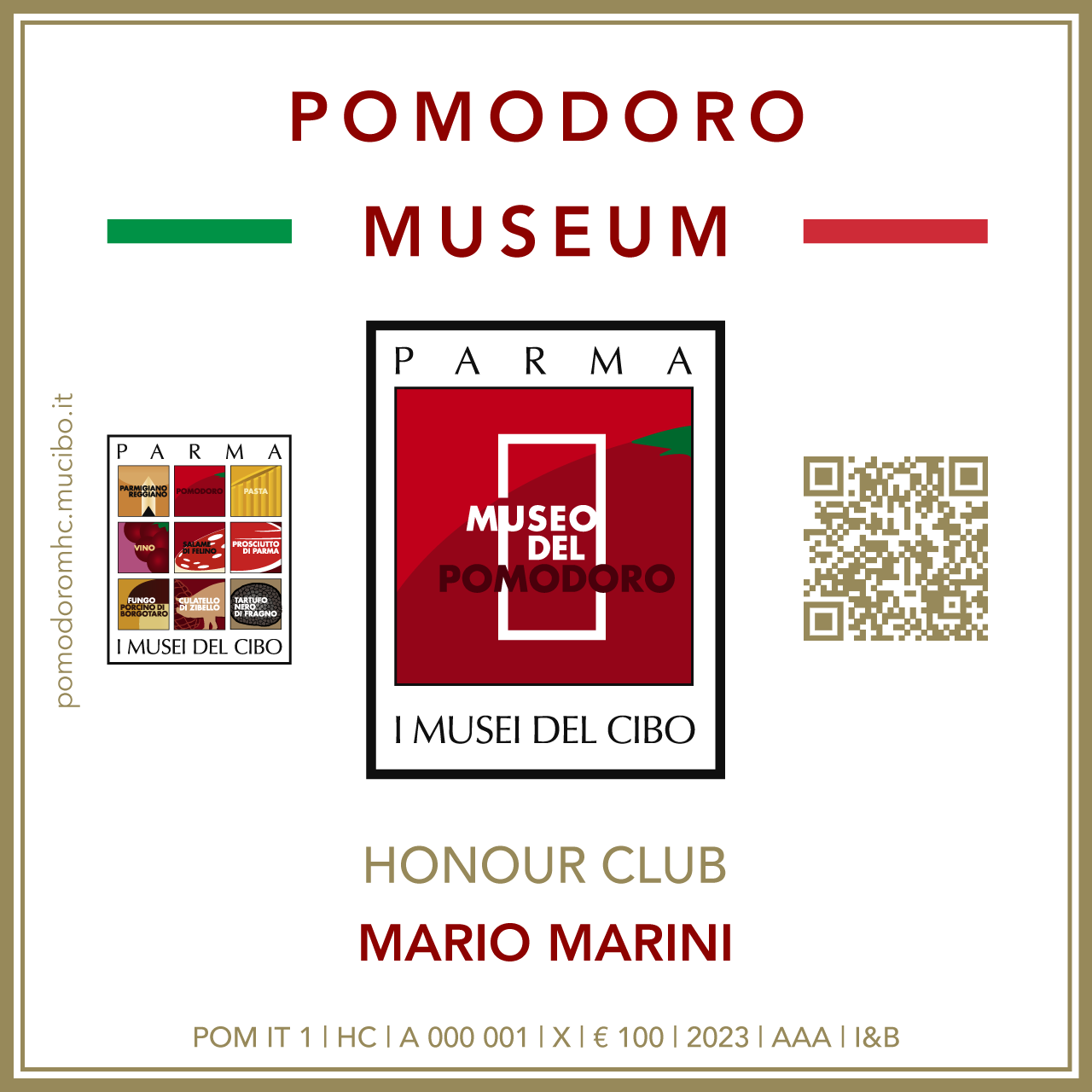 Pomodoro Museum Honour Club - Token Id A 000 001 - MARIO MARINI