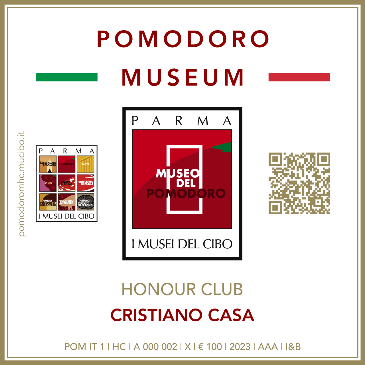 Pomodoro Museum Honour Club - Token Id A 000 002 - CRISTIANO CASA