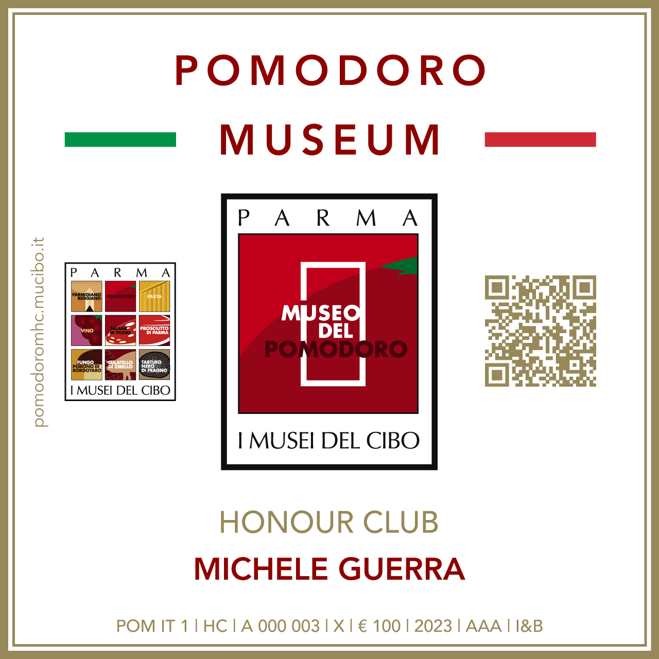 Pomodoro Museum Honour Club - Token Id A 000 003 - MICHELE GUERRA